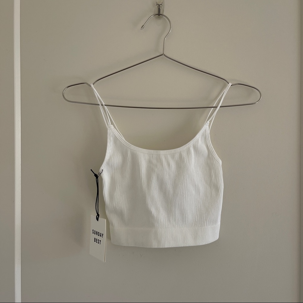 Aritzia seamless cropped ribbed tank